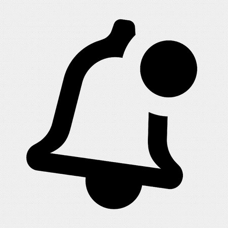 Bell icon. Vector illustration. Black icon on a white background.