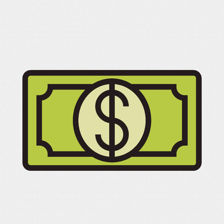 Dollar banknote icon. Flat vector related icon for web and mobile applicationsのイラスト素材