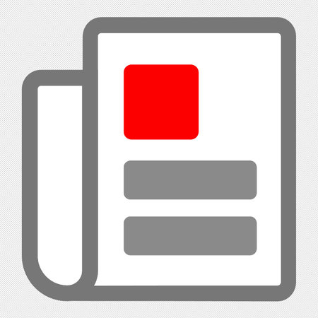 Newspaper icon on a gray background. Vector illustration. Eps 10のイラスト素材