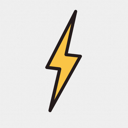 Lightning icon. Flat design style. Made in vector illustration.のイラスト素材