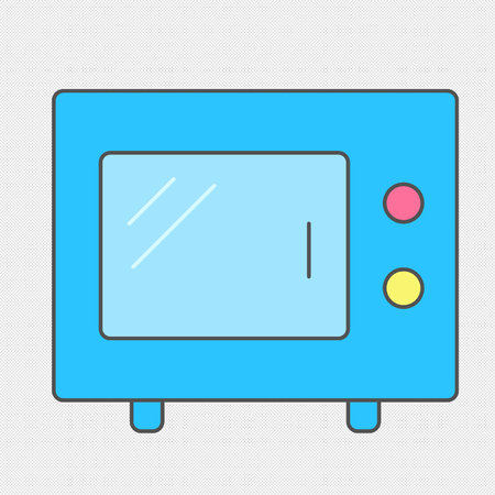 Microwave oven icon. Kitchen appliance symbol. Flat Vector illustrationのイラスト素材