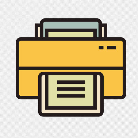 Printer icon. Flat vector related icon for web and mobile applicationsのイラスト素材