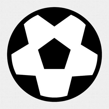 Soccer ball sign. Vector. Black icon on a white background. Isolated.のイラスト素材