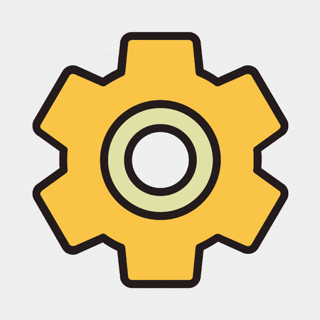 Gear icon. Cogwheel vector illustration. Cogwheel pictogramのイラスト素材