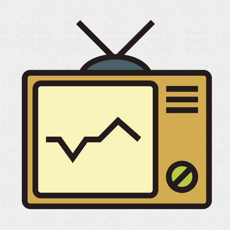 TV icon. Flat design style, vector illustration eps 10.のイラスト素材