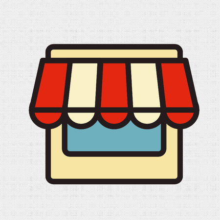 Store icon vector illustration. Flat design style eps 10 file.のイラスト素材