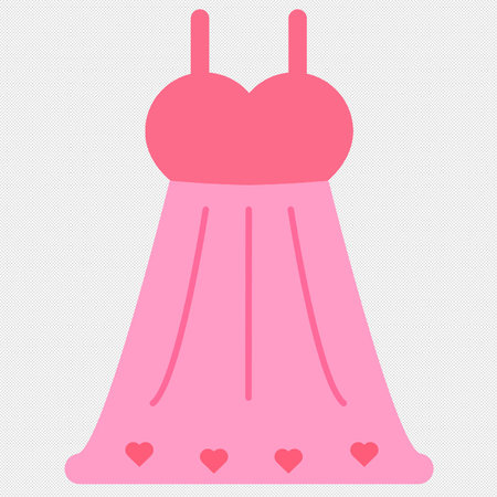 Women's dress icon. Flat design, vector illustrationのイラスト素材