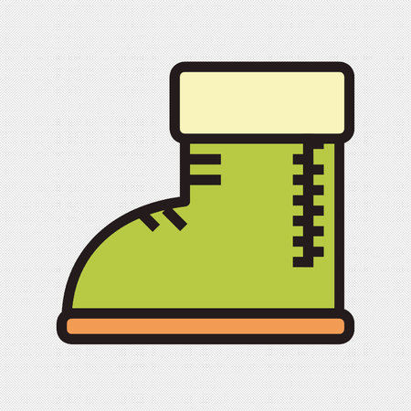 Boot icon vector illustration. Flat design style. Made in vector.のイラスト素材