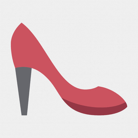 High-heeled shoe icon. Flat design style eps 10のイラスト素材