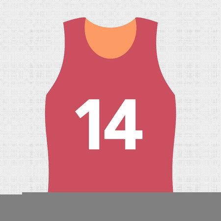 Basketball jersey icon. Flat design style. Made in vector illustrationのイラスト素材