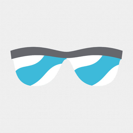 Swimming goggles icon. Flat design style eps 10 vector illustrationのイラスト素材