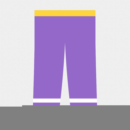 Sport pants sign. Purple icon on a gray background with space for text.のイラスト素材