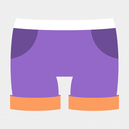 Sports shorts icon. Flat style vector illustration on a gray background.のイラスト素材