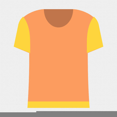 T-shirt icon on a white background with space for text.のイラスト素材