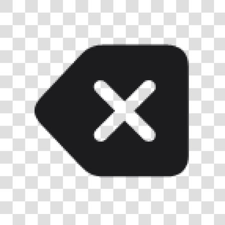 Vector illustration of cancel icon. Isolated on a transparent background.