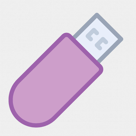 Usb flash drive icon. Flat design style, vector illustration.