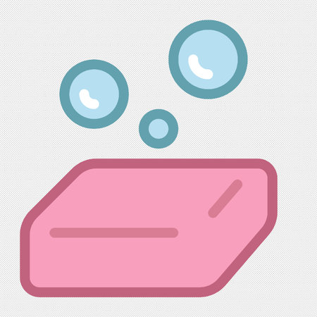 Soap icon. Vector illustration. Flat design style eps 10のイラスト素材