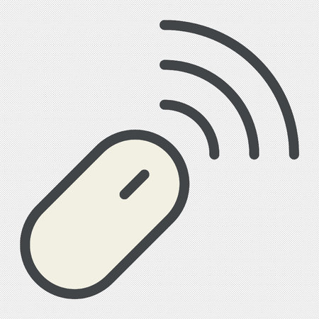 Wireless mouse icon. Flat design style. Made in vector illustrationのイラスト素材