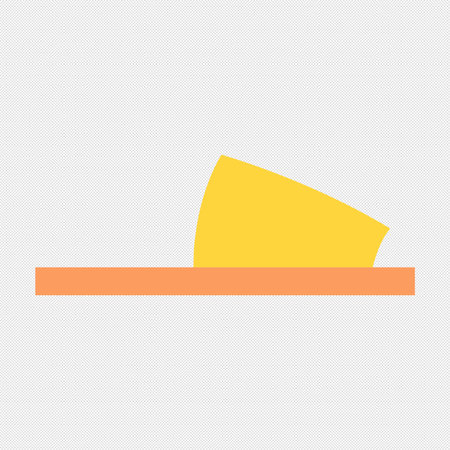 Cheese slice icon. Flat design style. Made in vector illustrationのイラスト素材