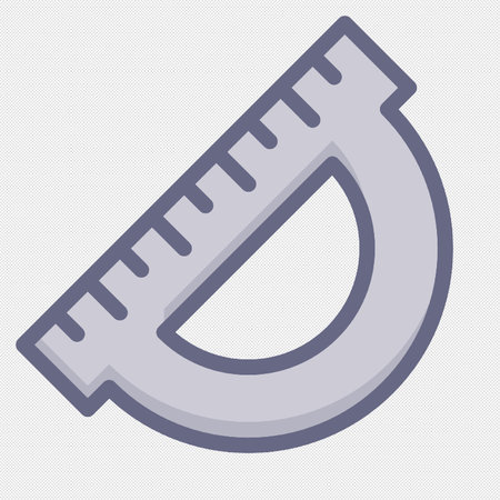Ruler line icon. Outline illustration of ruler vector icon for web designのイラスト素材