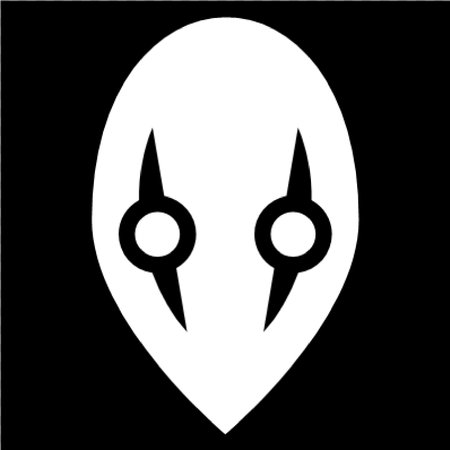 Hair salon mask icon. Vector illustration. White on black background.のイラスト素材