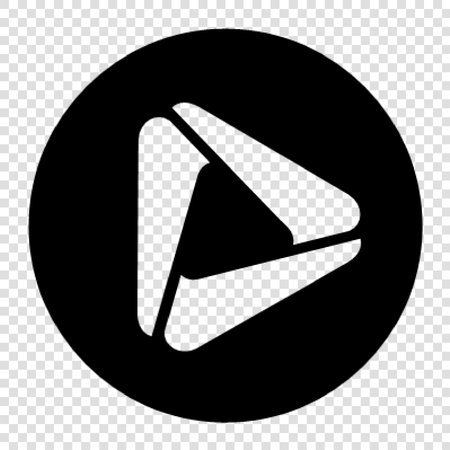 Play button icon. Simple illustration of play button icon for web on transparent backgroundのイラスト素材