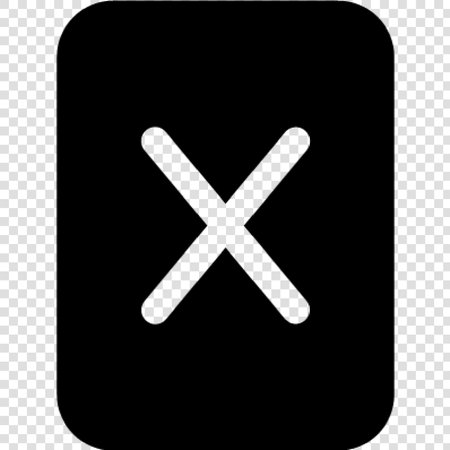 Cancel icon. Simple black icon on a transparent background. Vector illustration.のイラスト素材