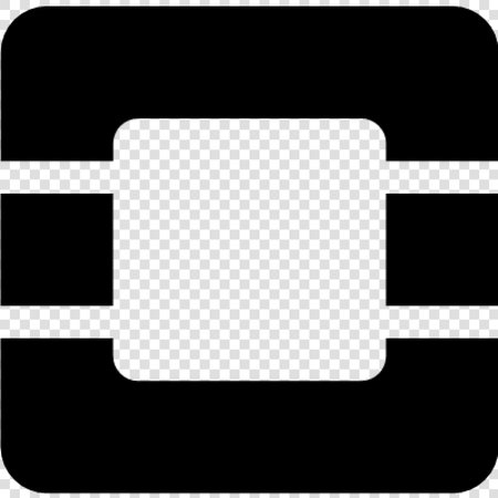 Black rounded rectangle frame on transparent background. Vector illustration. Eps 10のイラスト素材
