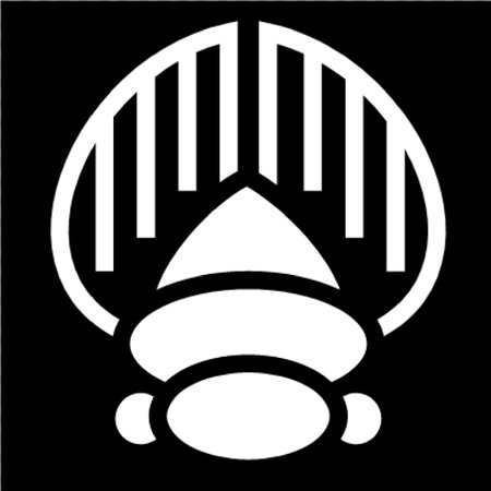 Black and white drum icon. Vector illustration isolated on black background.のイラスト素材