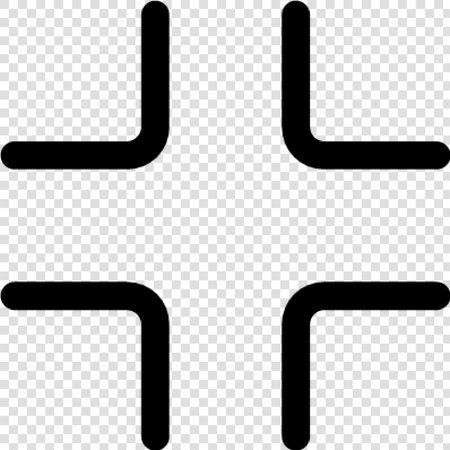 Letter L sign design template element. Black icon on transparent background.