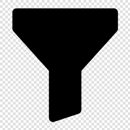 Filter simple icon. Black icon on transparent background with white space.のイラスト素材
