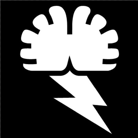 Lightning bolt icon. White on black background. Vector illustration.のイラスト素材