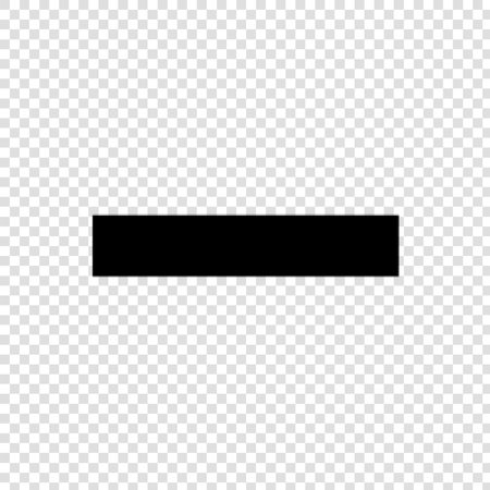 Minus sign. Black icon on transparent background. Vector illustration.のイラスト素材