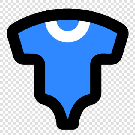 Baby diaper icon. Flat style. Blue icon on transparent background.のイラスト素材