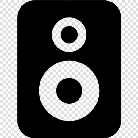 Speaker icon. Vector illustration. Black icon on transparent background.のイラスト素材
