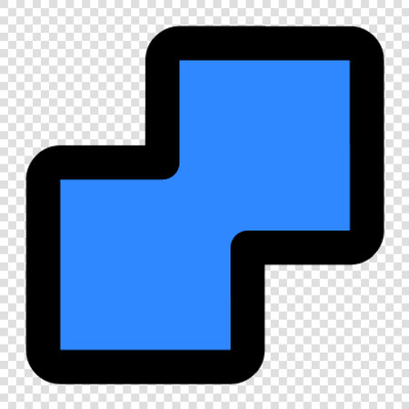 Cross mark icon, simple style. Blue symbol on transparent background.