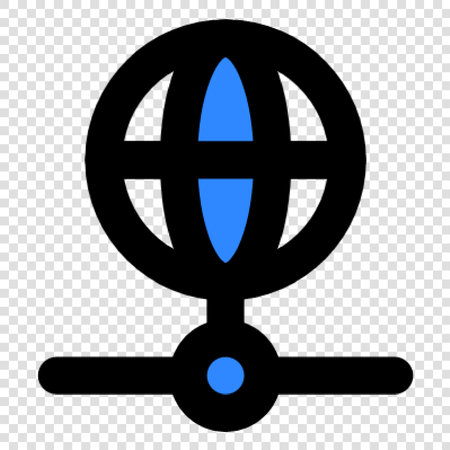 Earth globe sign. Blue icon on Transparent background with shadow.のイラスト素材