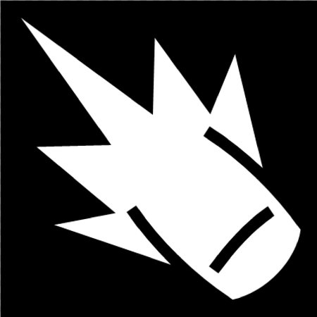 Black and white lightning bolt icon on black background. Vector illustration.のイラスト素材