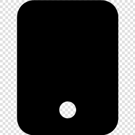 Smartphone cover. Black icon on transparent background. Vector illustration.のイラスト素材