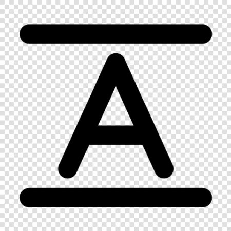 Letter A sign design template element. Black icon on transparent background.のイラスト素材