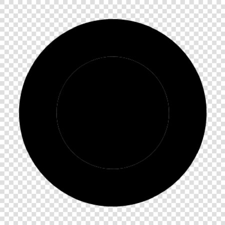 Black round plate on transparent background. Vector illustration. Eps 10.のイラスト素材