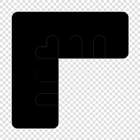 Text file icon. Black icon with white contour on transparent backgroundのイラスト素材
