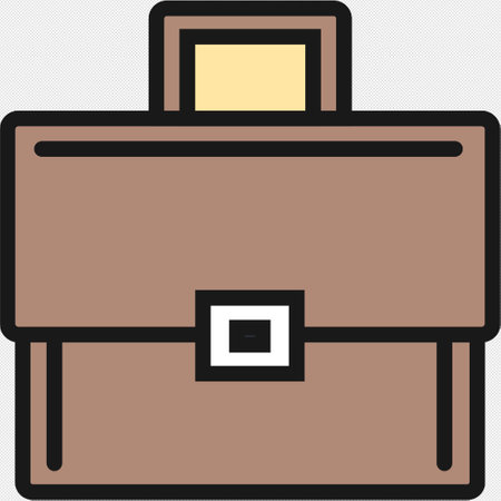 Briefcase icon. Vector illustration of a briefcase icon.のイラスト素材