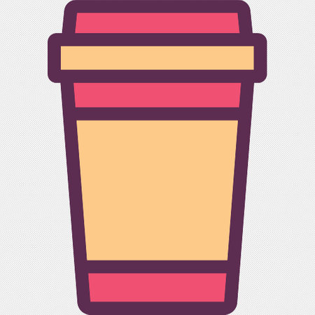Coffee cup icon, vector illustration. Flat design style eps 10のイラスト素材