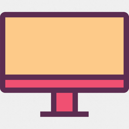 Computer screen icon. Simple illustration of computer screen vector icon for webのイラスト素材