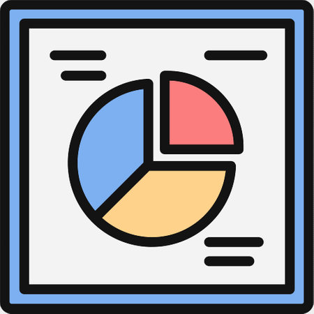 Pie chart vector icon. Illustration isolated for graphic and web design.のイラスト素材