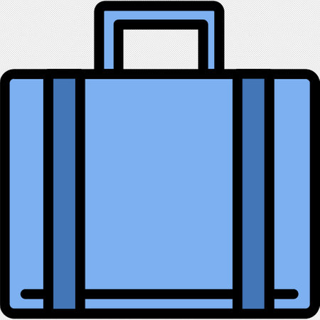 Suitcase icon on a white background. Vector illustration. Eps 10.のイラスト素材