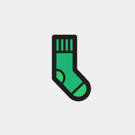 Sock icon vector illustration. Flat design style eps 10.のイラスト素材