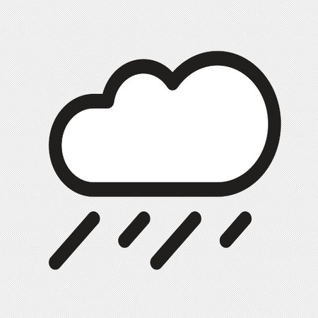 Rain cloud icon. Simple illustration of rain cloud vector icon for webのイラスト素材