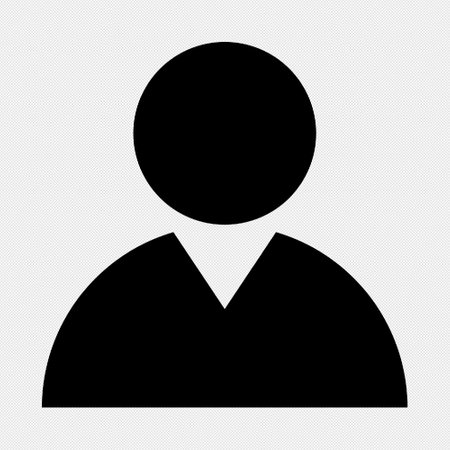 User icon. Vector illustration. Black symbol on a white background.のイラスト素材